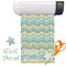 Teal Ribbons & Labels Vinyl Fabric Sheet