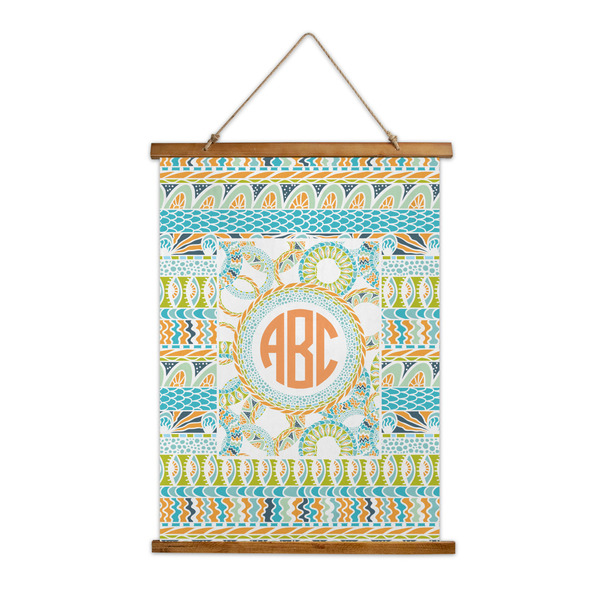 Custom Teal Ribbons & Labels Wall Hanging Tapestry (Personalized)