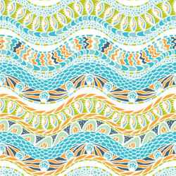 Teal Ribbons & Labels Wallpaper & Surface Covering (Peel & Stick 24"x 24" Sample)