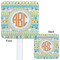 Teal Ribbons & Labels White Plastic Stir Stick - Double Sided - Approval