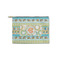 Teal Ribbons & Labels Zipper Pouch Small (Front)