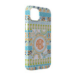 Teal Ribbons & Labels iPhone Case - Plastic - iPhone 14 (Personalized)