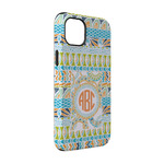 Teal Ribbons & Labels iPhone Case - Rubber Lined - iPhone 14 Pro (Personalized)