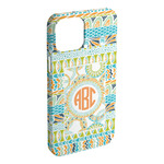 Teal Ribbons & Labels iPhone Case - Plastic - iPhone 15 Plus (Personalized)