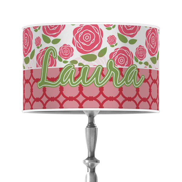 Custom Roses 12" Drum Lamp Shade - Poly-film (Personalized)