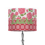 Roses 8" Drum Lamp Shade - Fabric (Personalized)