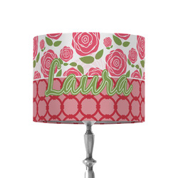 Roses 8" Drum Lamp Shade - Fabric (Personalized)