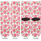 Roses Adult Crew Socks - Double Pair - Front and Back - Apvl