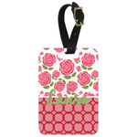 Roses Metal Luggage Tag w/ Name or Text