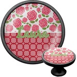 Roses Cabinet Knob (Black) (Personalized)