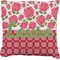 Roses Burlap Pillow 16"