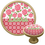 Roses Cabinet Knob - Gold (Personalized)