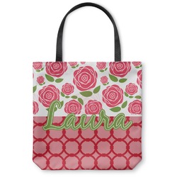 Roses Canvas Tote Bag - Small - 13"x13" (Personalized)