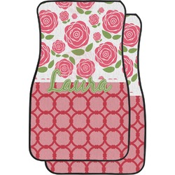 Roses Car Floor Mats (Front Seat) (Personalized)