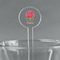 Roses Clear Plastic 7" Stir Stick - Round - Main