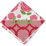 Roses Cloth Cocktail Napkin - Single w/ Name or Text