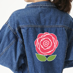 Roses Twill Iron On Patch - Custom Shape - 2XL - Set of 4