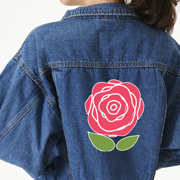 Custom Roses Twill Iron On Patch - Custom Shape - 2XL - Set of 4