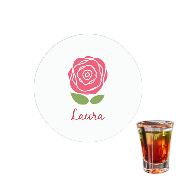 Custom Roses Printed Drink Topper - 1.5" (Personalized)