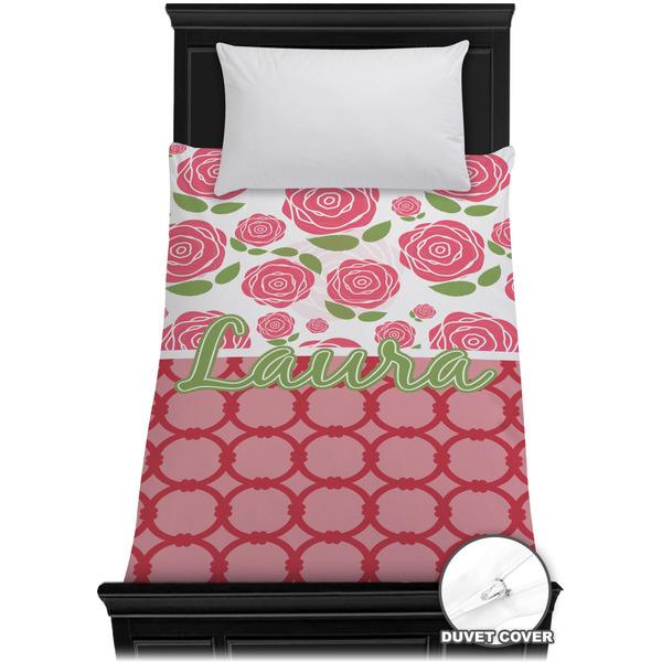 Custom Roses Duvet Cover - Twin XL (Personalized)