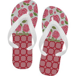 Roses Flip Flops - Medium (Personalized)