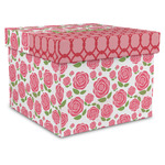 Roses Gift Box with Lid - Canvas Wrapped - X-Large (Personalized)