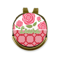 Roses Golf Ball Marker - Hat Clip - Gold