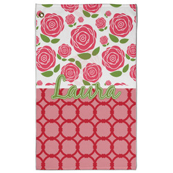 Roses Golf Towel - Poly-Cotton Blend w/ Name or Text