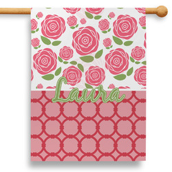 Roses 28" House Flag - Single Sided (Personalized)