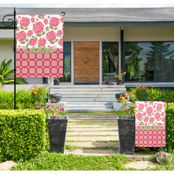 Roses Large Garden Flag - Single Sided (Personalized)