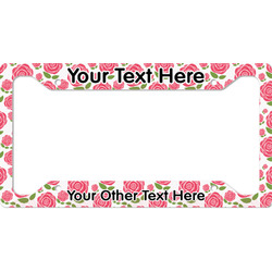 Roses License Plate Frame (Personalized)