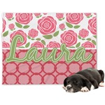 Roses Dog Blanket - Large (Personalized)