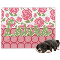 Roses Dog Blanket - Regular (Personalized)