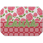 Roses Dining Table Mat - Octagon (Single-Sided) w/ Name or Text