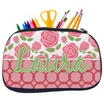 Roses Neoprene Pencil Case - Medium w/ Name or Text