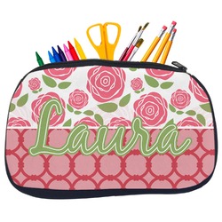 Roses Neoprene Pencil Case - Medium w/ Name or Text