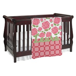 Roses Baby Blanket (Single Sided) (Personalized)