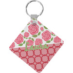 Roses Diamond Plastic Keychain w/ Name or Text