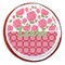 Roses Printed Icing Circle - Large - On Cookie