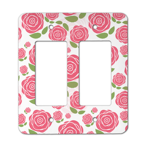 Custom Roses Rocker Style Light Switch Cover - Two Switch