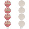 Roses Round Linen Placemats - APPROVAL Set of 4 (single sided)