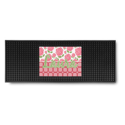 Roses Rubber Bar Mat (Personalized)