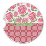 Roses Sandstone Car Coaster - Single (Personalized)