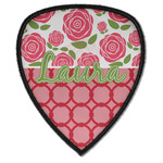 Roses Iron on Shield Patch A w/ Name or Text