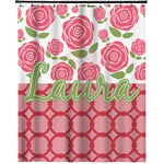 Roses Extra Long Shower Curtain - 70"x84" (Personalized)