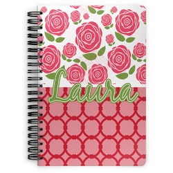 Roses Spiral Notebook - 7x10 w/ Name or Text