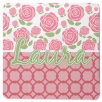 Roses Square Rubber Backed Coaster (Personalized)