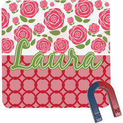 Roses Square Fridge Magnet (Personalized)