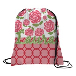 Roses Drawstring Backpack - Medium (Personalized)