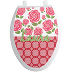 Roses Toilet Seat Decal - Elongated (Personalized)